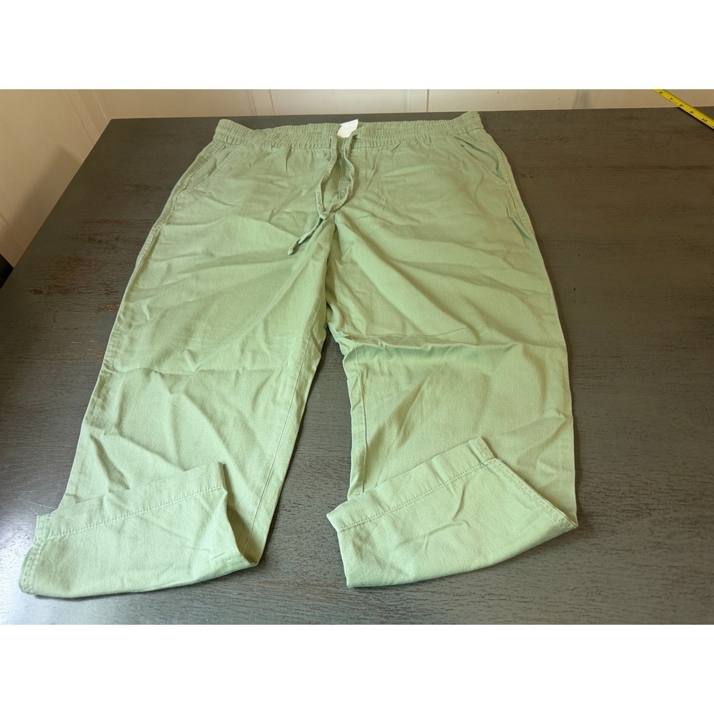 Gap Easy Pant Sage Green Elastic Waist Drawstring Trousers XL